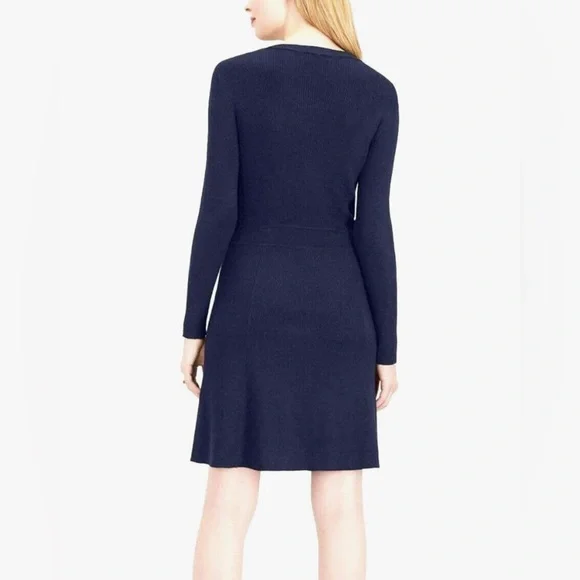 Maison Jules Womens Ribbed Sweater Dress with Buttons - size L - Picture 2 of 11